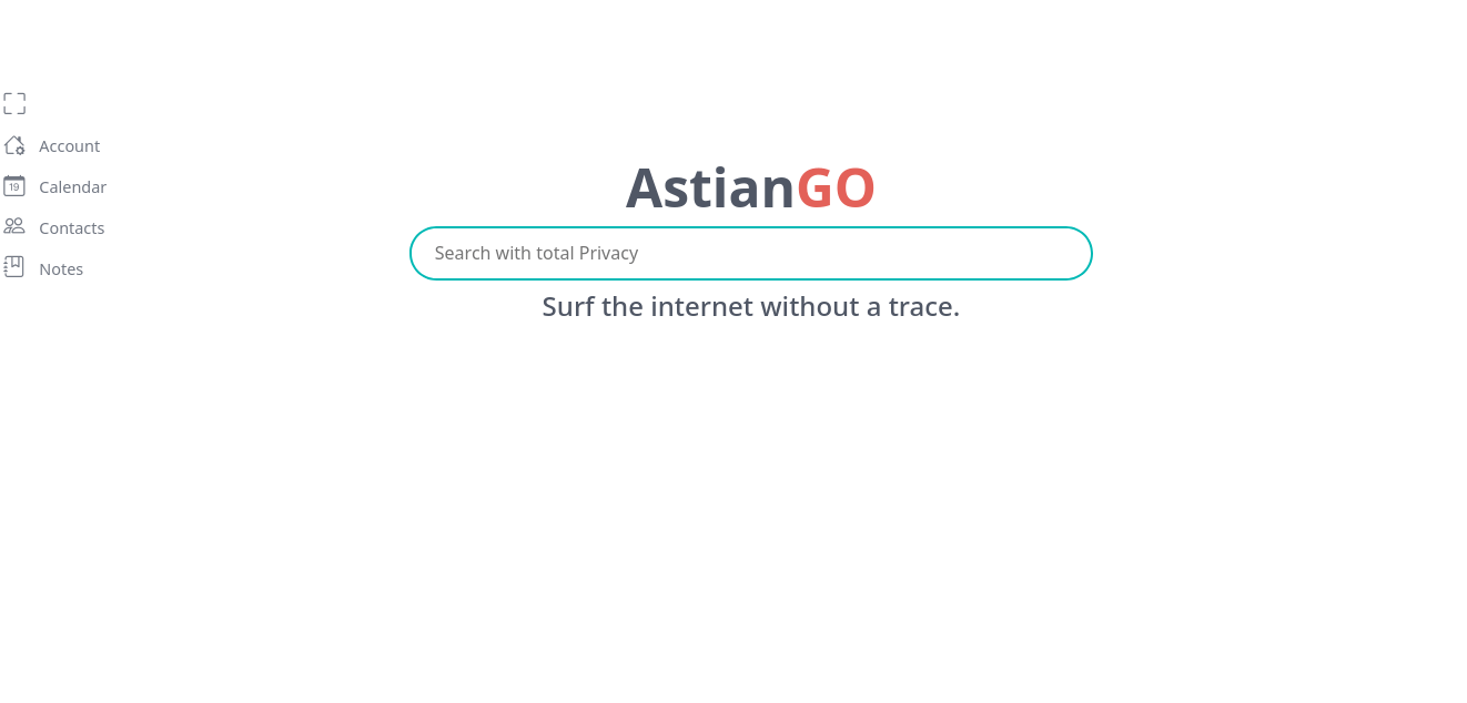 AstianGO search engine private bar