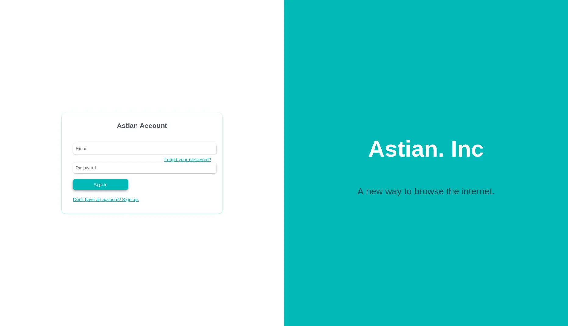 Astian Accounts servicio de sincronizacion