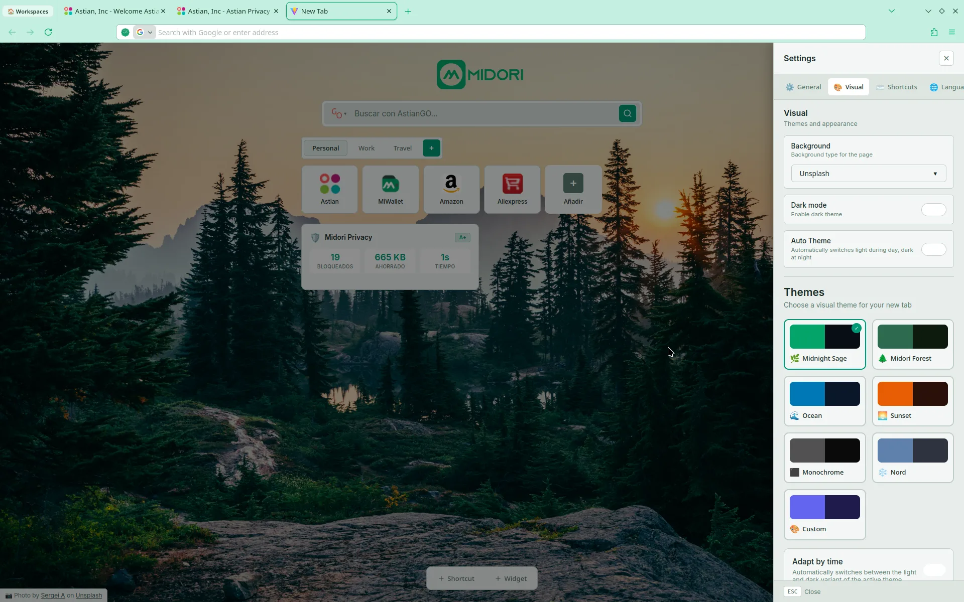 Config New Tab