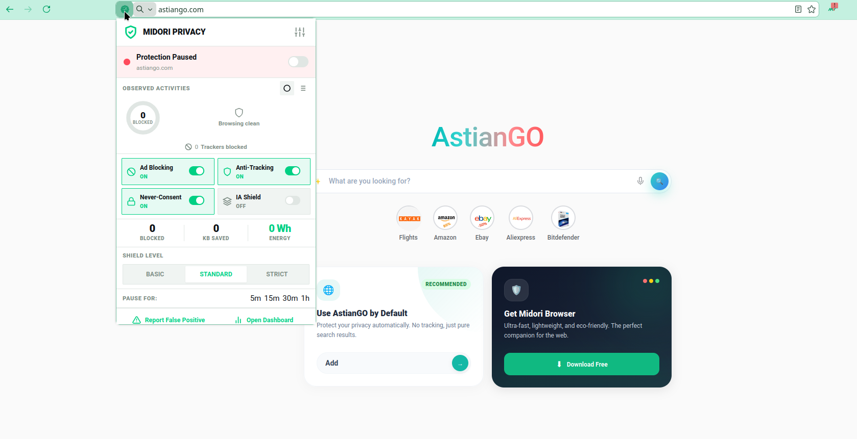 Midori Browser with powerfull adblock