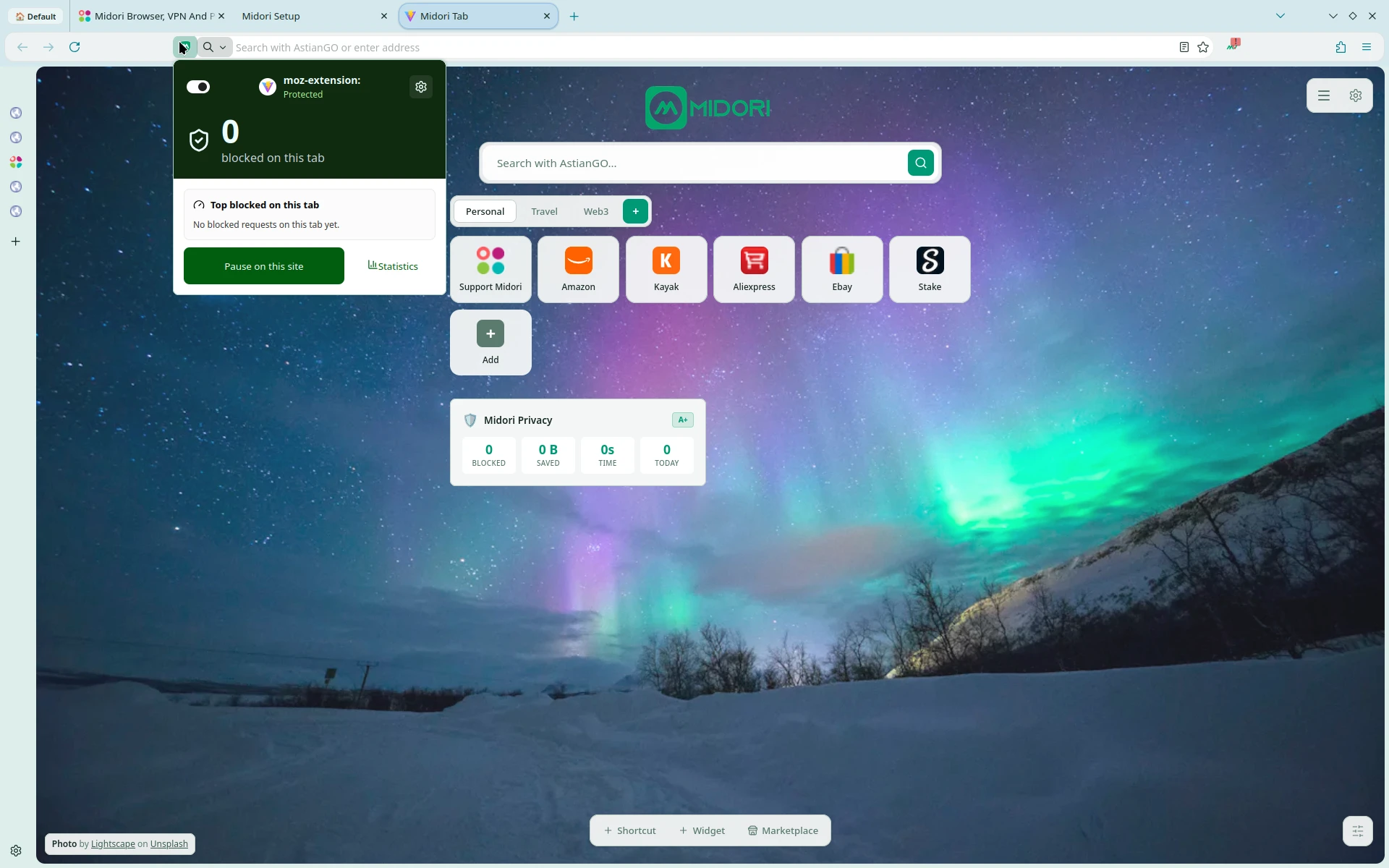 Midori Browser 11.8.2 with adblock